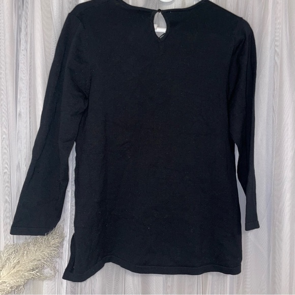 Women’s Bob Mackie Sweater Black Size XS New - Picture 2 of 5